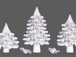 Trees Cartoon V40 3D Model