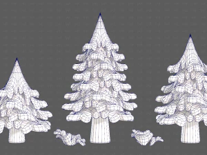 Trees Cartoon V40 3D Model