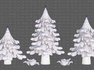 Trees Cartoon V40 3D Model