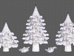 Trees Cartoon V40 3D Model