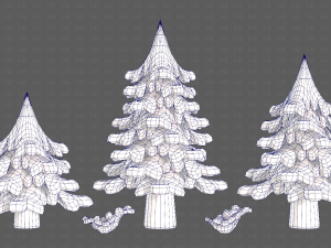 Trees Cartoon V40 3D Model