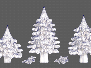 Trees Cartoon V40 3D Model