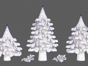 Trees Cartoon V40 3D Model