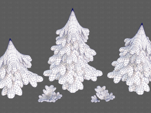 Trees Cartoon V40 3D Model