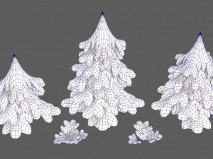 Trees Cartoon V40 3D Model