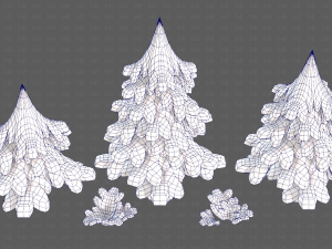 Trees Cartoon V40 3D Model