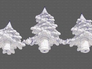 Trees Cartoon V40 3D Model