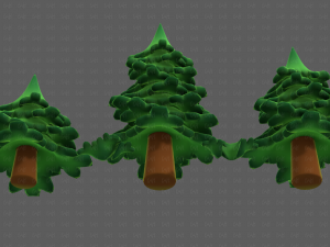 Trees Cartoon V40 3D Model