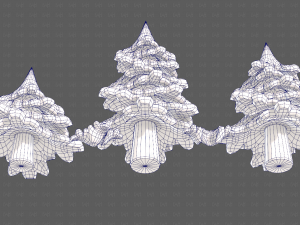 Trees Cartoon V40 3D Model