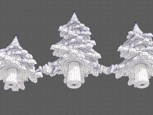 Trees Cartoon V40 3D Model