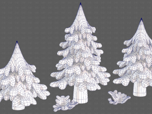 Trees Cartoon V40 3D Model