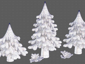 Trees Cartoon V40 3D Model