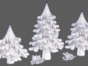 Trees Cartoon V40 3D Model