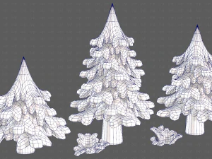 Trees Cartoon V40 3D Model