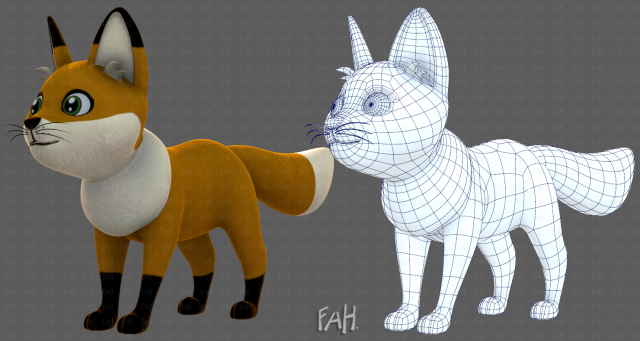 Dog base cartoonV10 3D-Modell .c4d .max .obj .3ds .fbx .stl .blend 