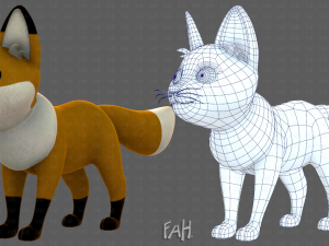Dog base cartoonV10 Modello 3D