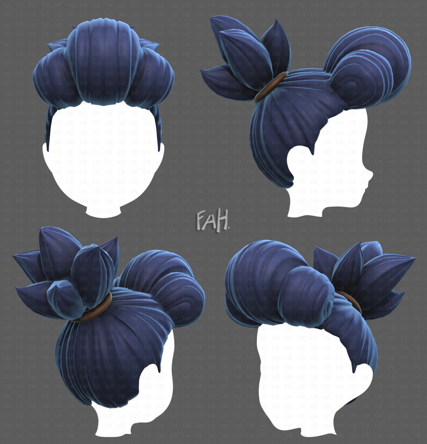 Base Hair for Boy V56 3D Model .c4d .max .obj .3ds .fbx .stl .blend