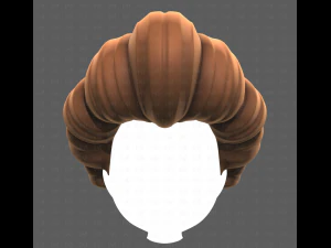 Base Hair for girl V56 3D Model