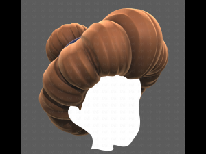 Base Hair for girl V56 3D Model