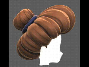 Base Hair for girl V56 3D Model