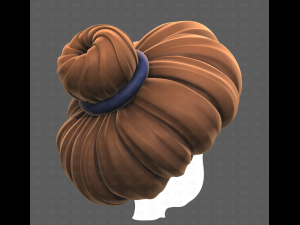 Base Hair for girl V56 3D Model