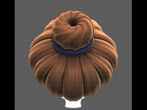 Base Hair for girl V56 3D Model