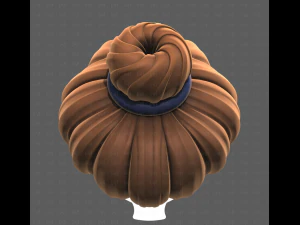 Base Hair for girl V56 3D Model