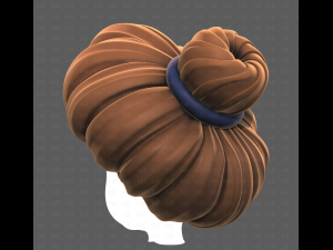 Base Hair for girl V56 3D Model