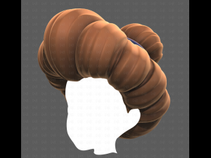 Base Hair for girl V56 3D Model