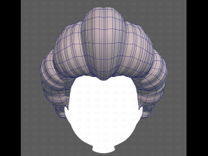 Base Hair for girl V56 3D Model