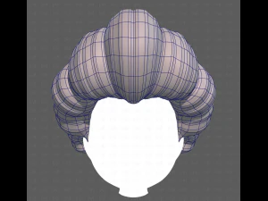 Base Hair for girl V56 3D Model
