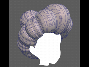 Base Hair for girl V56 3D Model