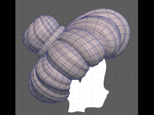 Base Hair for girl V56 3D Model
