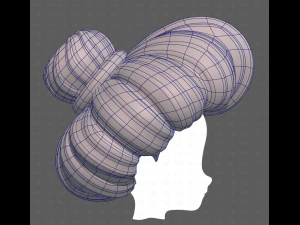 Base Hair for girl V56 3D Model