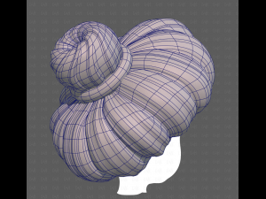 Base Hair for girl V56 3D Model