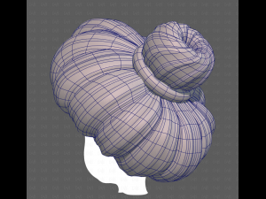Base Hair for girl V56 3D Model