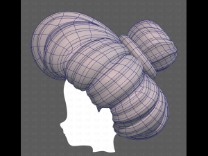 Base Hair for girl V56 3D Model