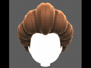 Base Hair for girl V56 3D Model