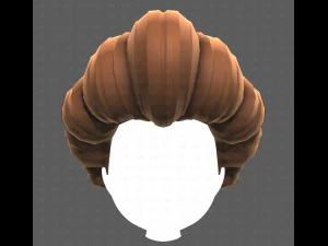 Base Hair for girl V56 3D Model