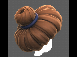 Base Hair for girl V56 3D Model