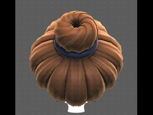 Base Hair for girl V56 3D Model