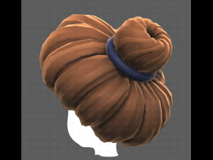 Base Hair for girl V56 3D Model