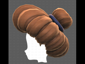 Base Hair for girl V56 3D Model
