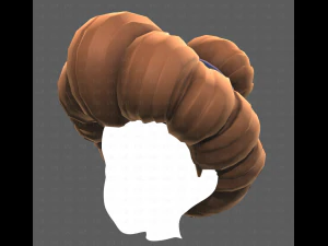 Base Hair for girl V56 3D Model