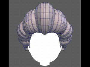 Base Hair for girl V56 3D Model