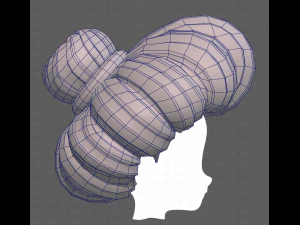 Base Hair for girl V56 3D Model