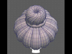 Base Hair for girl V56 3D Model