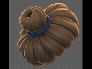 Base Hair for girl V56 3D Model