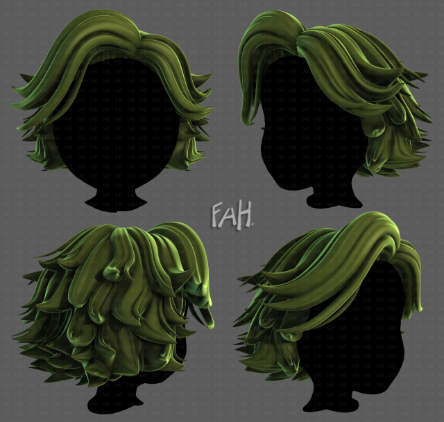 3D Hair style for boy V116 3Dモデル .c4d .max .obj .3ds .fbx .stl .blend 