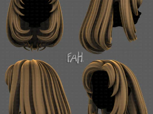 Estilo de cabelo 3D para menina V116 Modelo 3D
